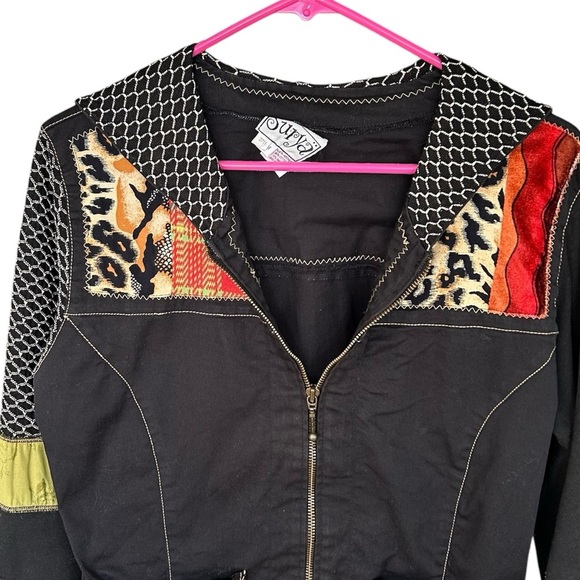 Desigual Women's Black Multicolor Patchwork Jacket - Picture 2 of 11